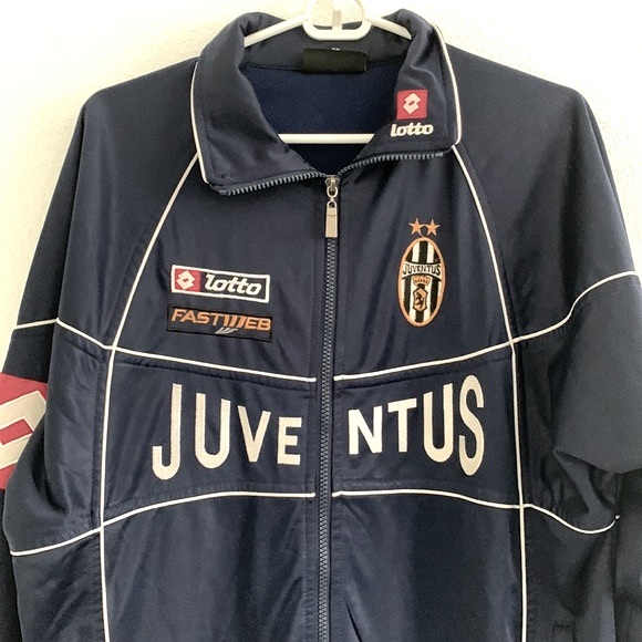 VINTAGE JACKET FC JUVENTUS LOTTO SOCCER CHAMPIONS LEAGUE TRACK - Picture 2 of 9